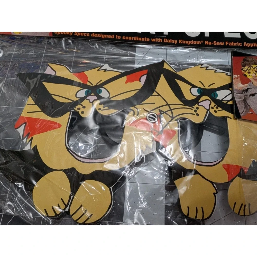 Daisy Kingdom Bat Cat Spooky Specs orange cat die cast Halloween glasses lot 2‎